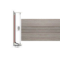 Плинтус Плинтус алюминиевый Русский профиль 100мм ДЕКОРАТИВНОЕ ПОКРЫТИЕ дуб леванте фото 1 | FLOORDEALER