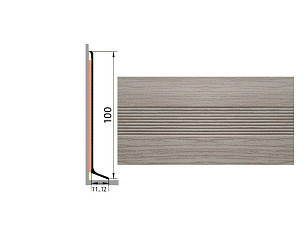 Плинтус Плинтус алюминиевый Русский профиль 100мм ДЕКОРАТИВНОЕ ПОКРЫТИЕ дуб леванте фото 1 | FLOORDEALER