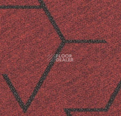 Ковровая плитка Flotex Triad planks 131001 Red фото 1 | FLOORDEALER