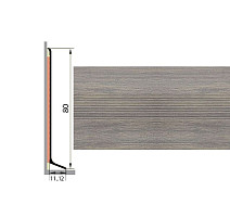 Плинтус Плинтус алюминиевый Русский профиль 80мм ДЕКОРАТИВНОЕ ПОКРЫТИЕ дуб каньон фото 1 | FLOORDEALER