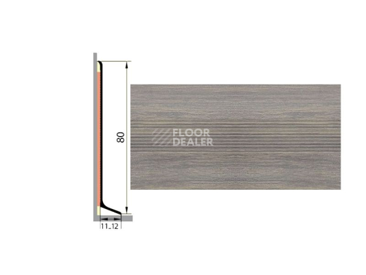 Плинтус Плинтус алюминиевый Русский профиль 80мм ДЕКОРАТИВНОЕ ПОКРЫТИЕ дуб каньон фото 1 | FLOORDEALER