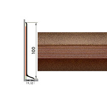 Плинтус Плинтус алюминиевый Русский профиль 100мм ПОЛИМЕРНОЕ ПОКРЫТИЕ бронза фото 1 | FLOORDEALER