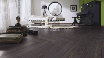 Kronotex Herringbone 8мм d6010 Дуб Эльба Черный фото 3 | FLOORDEALER