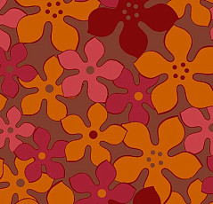 Flotex Vision Floral 620011 (Field) Paprika фото 1 | FLOORDEALER