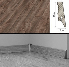 Плинтус Плинтус МДФ Kronotex ламинированный D4791 Плинтус ламинированный МДФ Kronotex Дуб коричневый Макро фото 1 | FLOORDEALER