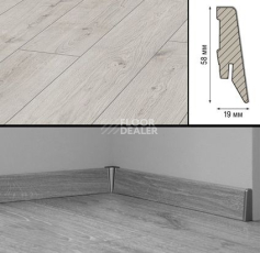 Плинтус Плинтус МДФ Kronotex ламинированный D3179 Плинтус ламинированный МДФ Kronotex Дуб Эверест белый фото 1 | FLOORDEALER