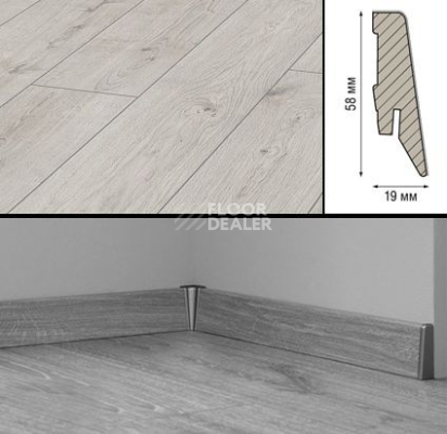 Плинтус Плинтус МДФ Kronotex ламинированный D3179 Плинтус ламинированный МДФ Kronotex Дуб Эверест белый фото 1 | FLOORDEALER