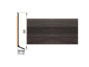 Плинтус Плинтус алюминиевый Русский профиль 60мм ДЕКОРАТИВНОЕ ПОКРЫТИЕ токио фото 1 | FLOORDEALER