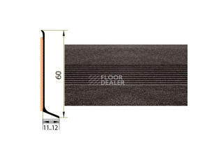 Плинтус Плинтус алюминиевый Русский профиль 60мм ДЕКОРАТИВНОЕ ПОКРЫТИЕ токио фото 1 | FLOORDEALER