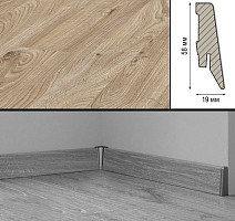 Плинтус МДФ Kronotex ламинированный D3081 Плинтус ламинированный МДФ Kronotex Дуб Еверест серебро фото 2 | FLOORDEALER