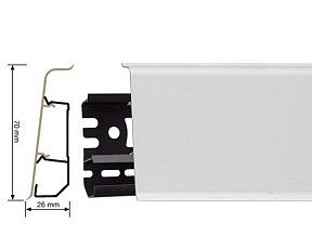 Плинтус Arbiton Indo Плинтус Arbiton Indo 70мм ПВХ 40 Белый Матовый фото 1 | FLOORDEALER