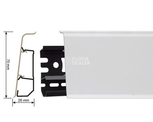 Плинтус Arbiton Indo Плинтус Arbiton Indo 70мм ПВХ 40 Белый Матовый фото 1 | FLOORDEALER