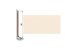 Плинтус алюминиевый Русский профиль 80мм ПОЛИМЕРНОЕ ПОКРЫТИЕ бежевый фото 1 | FLOORDEALER