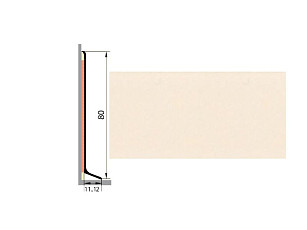 Плинтус алюминиевый Русский профиль 80мм ПОЛИМЕРНОЕ ПОКРЫТИЕ бежевый фото 1 | FLOORDEALER