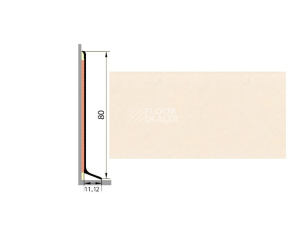 Плинтус Плинтус алюминиевый Русский профиль 80мм ПОЛИМЕРНОЕ ПОКРЫТИЕ бежевый фото 1 | FLOORDEALER