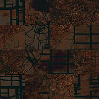 Ковровая плитка Ege Highline Cityscapes Aerial Map Brown rfm 52755015 фото 1 | FLOORDEALER