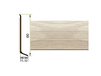 Плинтус алюминиевый Русский профиль 60мм ДЕКОРАТИВНОЕ ПОКРЫТИЕ груша белая фото 1 | FLOORDEALER