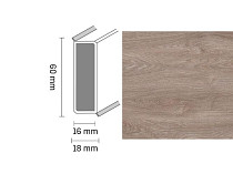 Плинтус Широкий плинтус Cubu flex life XL 60/19 Touch and style 2942 madelon фото 1 | FLOORDEALER