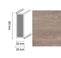 Плинтус Широкий плинтус Cubu flex life XL 60/19 Touch and style 2942 madelon фото 1 | FLOORDEALER