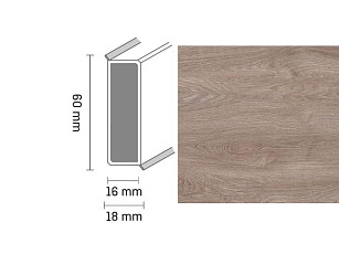 Плинтус Широкий плинтус Cubu flex life XL 60/19 Touch and style 2942 madelon фото 1 | FLOORDEALER