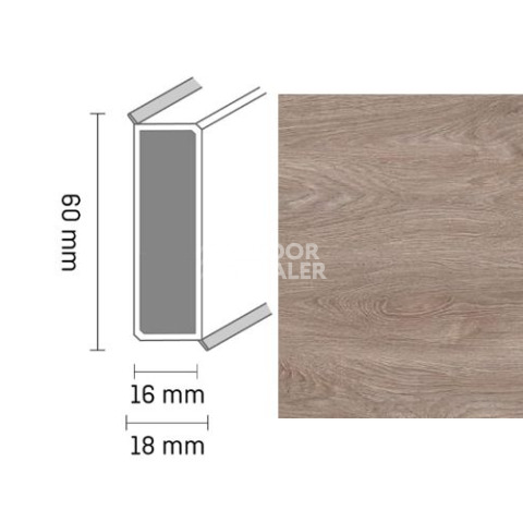 Плинтус Широкий плинтус Cubu flex life XL 60/19 Touch and style 2942 madelon фото 1 | FLOORDEALER