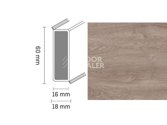 Плинтус Широкий плинтус Cubu flex life XL 60/19 Touch and style 2942 madelon фото 1 | FLOORDEALER