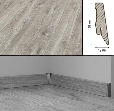 Плинтус Плинтус МДФ Kronotex ламинированный D4797 Плинтус ламинированный МДФ Kronotex Дуб горный серебристый фото 1 | FLOORDEALER