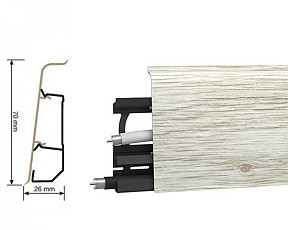 Arbiton Indo Плинтус Arbiton Indo 70мм ПВХ 135 Дуб платиновый фото 1 | FLOORDEALER