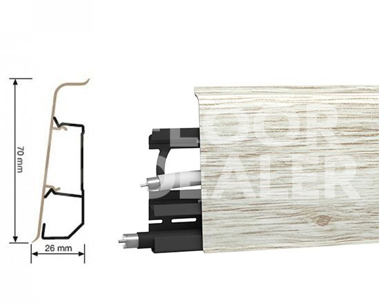 Плинтус Плинтус Arbiton Indo 70мм ПВХ 135 Дуб платиновый фото 1 | FLOORDEALER