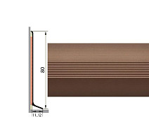 Плинтус Плинтус алюминиевый Русский профиль 80мм АНОДИРОВАННОЕ ПОКРЫТИЕ шампань матовая фото 1 | FLOORDEALER