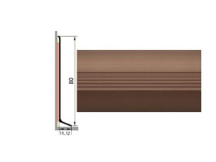 Плинтус Плинтус алюминиевый Русский профиль 80мм АНОДИРОВАННОЕ ПОКРЫТИЕ шампань матовая фото 1 | FLOORDEALER