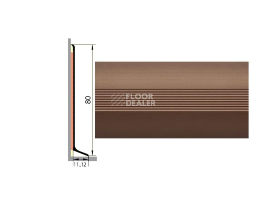 Плинтус Плинтус алюминиевый Русский профиль 80мм АНОДИРОВАННОЕ ПОКРЫТИЕ шампань матовая фото 1 | FLOORDEALER