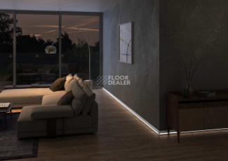 Плинтус Cubica LS80 со свето-прозрачной вставкой для Led подсветки 1245 фото 2 | FLOORDEALER