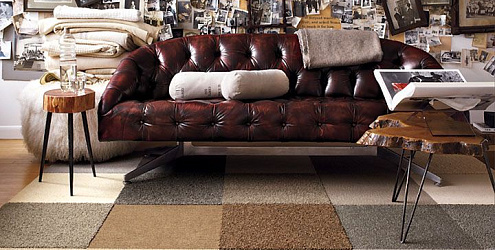 Как комбинировать ковровую плитку в интерьере?