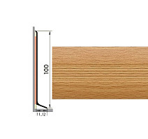 Плинтус Плинтус алюминиевый Русский профиль 100мм ДЕКОРАТИВНОЕ ПОКРЫТИЕ бук натуральный фото 1 | FLOORDEALER