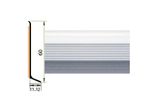 Плинтус Плинтус алюминиевый Русский профиль 60мм АНОДИРОВАННОЕ ПОКРЫТИЕ серебро матовое фото 1 | FLOORDEALER