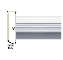 Плинтус Плинтус алюминиевый Русский профиль 60мм АНОДИРОВАННОЕ ПОКРЫТИЕ серебро матовое фото 1 | FLOORDEALER