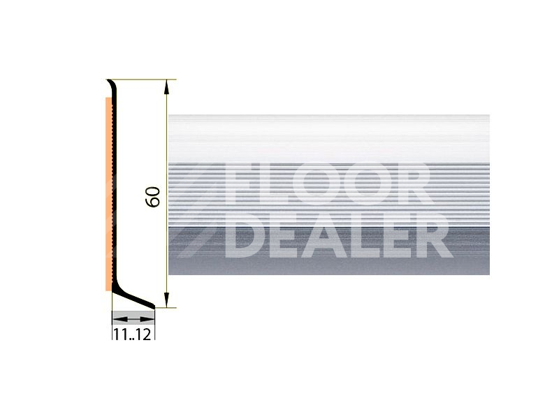 Плинтус АНОДИРОВАННОЕ ПОКРЫТИЕ серебро матовое фото 1 | FLOORDEALER