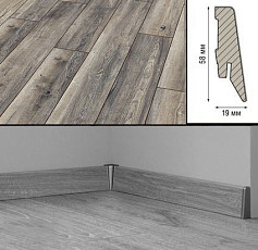 Плинтус Плинтус МДФ Kronotex ламинированный D3572 Плинтус ламинированный МДФ Kronotex Дуб портовый серый фото 1 | FLOORDEALER