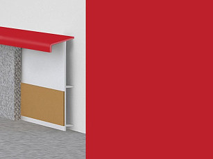 Плинтус Плинтус ковровый с фурнитурой и ребрами жесткости Dollken TL-51 134 Красный фото 1 | FLOORDEALER