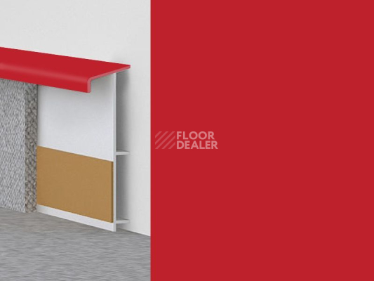 Плинтус Плинтус ковровый с фурнитурой и ребрами жесткости Dollken TL-51 134 Красный фото 1 | FLOORDEALER