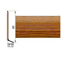 Плинтус Плинтус алюминиевый Русский профиль 60мм ДЕКОРАТИВНОЕ ПОКРЫТИЕ дуб тёмный фото 1 | FLOORDEALER