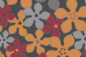 Ковролин Flotex Vision Floral 620004 (Field) Lava фото  | FLOORDEALER