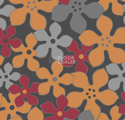 Ковролин Flotex Vision Floral 620004 (Field) Lava фото 1 | FLOORDEALER