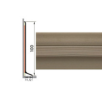 Плинтус Плинтус алюминиевый Русский профиль 100мм АНОДИРОВАННОЕ ПОКРЫТИЕ титан матовый фото 1 | FLOORDEALER