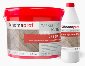 Сопутствующие материалы Homaprof 734 2K PU для паркета Homaprof 734 2K PU 10 кг. Клей для паркета, 2K полиуретановый фото 1 | FLOORDEALER
