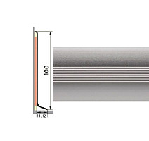 Плинтус Плинтус алюминиевый Русский профиль 100мм БЕЗ ПОКРЫТИЯ фото 1 | FLOORDEALER
