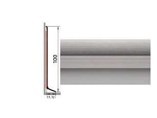 Плинтус Плинтус алюминиевый Русский профиль 100мм БЕЗ ПОКРЫТИЯ фото 1 | FLOORDEALER