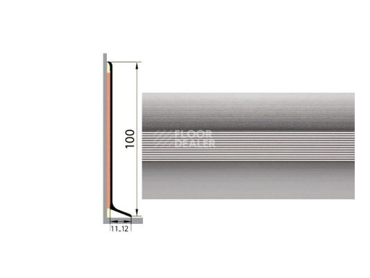 Плинтус Плинтус алюминиевый Русский профиль 100мм БЕЗ ПОКРЫТИЯ фото 1 | FLOORDEALER