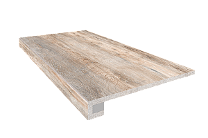 Керамогранит Brigantina Комплект 33x120 Комплект (Ступень bg 00 (33x120) непол. (прямоугол. бортик) без насечек+ Подступенок (14,5x120)) фото  | FLOORDEALER